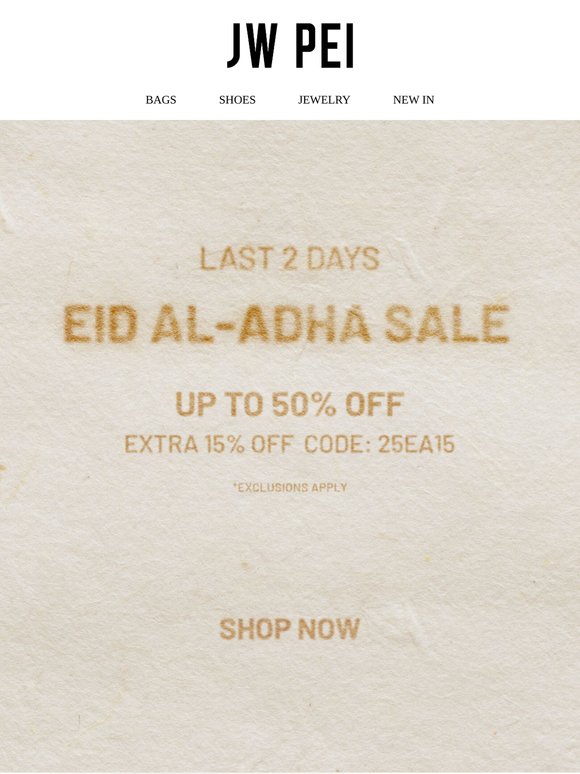 Eid Mubarak🎉Enjoy Up to 50% Off This Blessed Eid