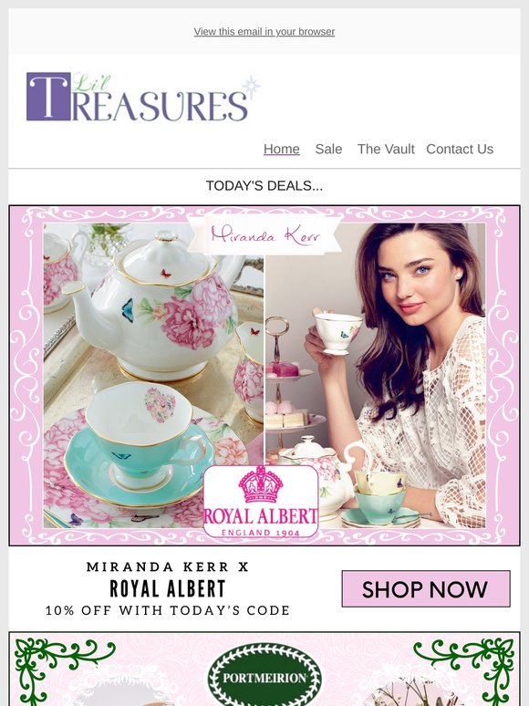 On Sale Tonight 💜 Miranda Kerr for Royal Albert | Portmeirion | Metal Earth | Ravensburger