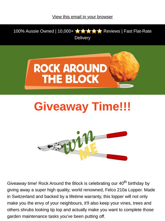 🌟Win Felco Lopper - Rock Around The Block
