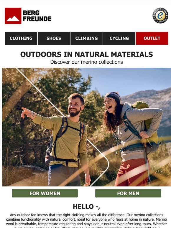 Discover the new merino collections, perfect for outdoors