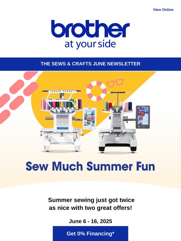 The Brother Sews & Crafts Newsletter - June 2025