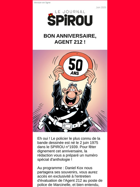 Bon anniversaire, Agent 212 !