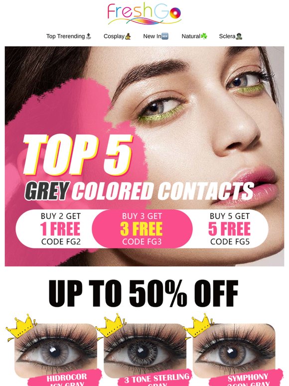 TOP5 GREY COLORED CONTACTS