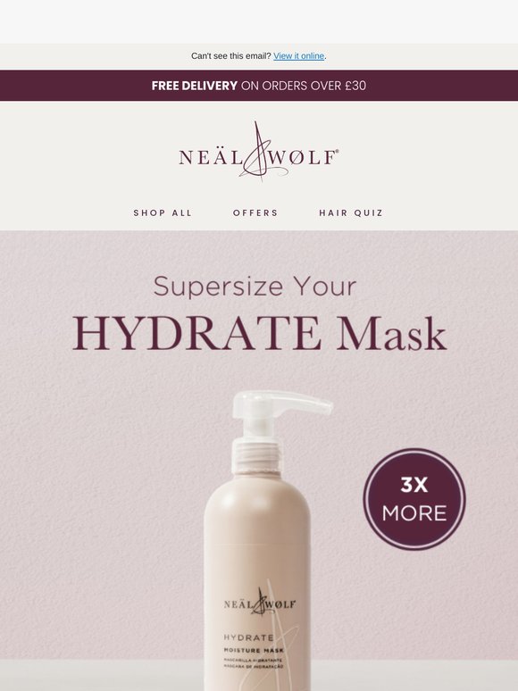 Supersize HYDRATE Mask 😍