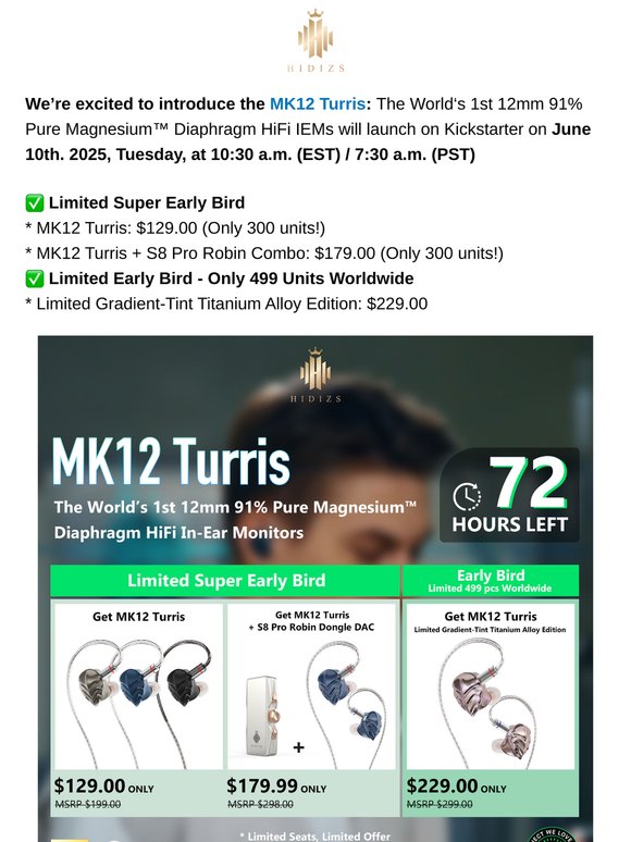 MK12 Turris 72 Hours to Go on Kickstarter!