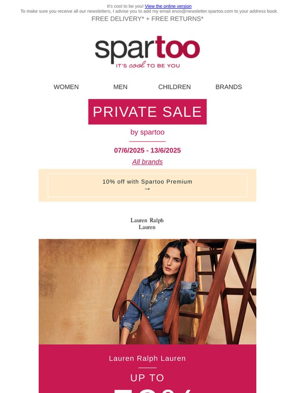 ✨Free delivery: up to 50% off See by Chloé, JB Martin, Lauren Ralph Lauren, Only and Tamaris