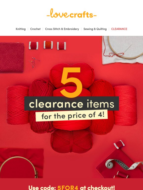 CLEARANCE CRAZE 💸 Buy 4, get the 5th FREE!