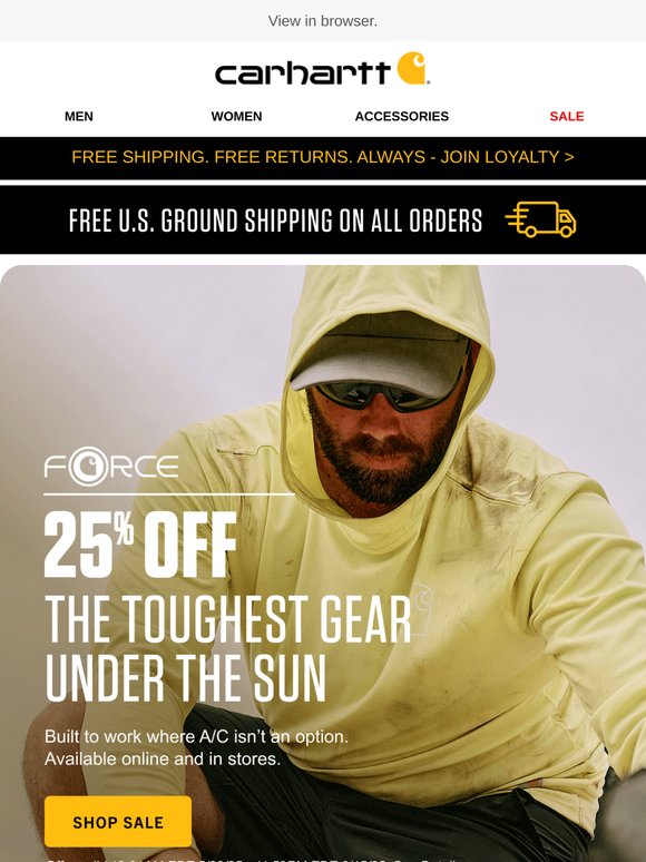 25% off sweat-fighting workwear