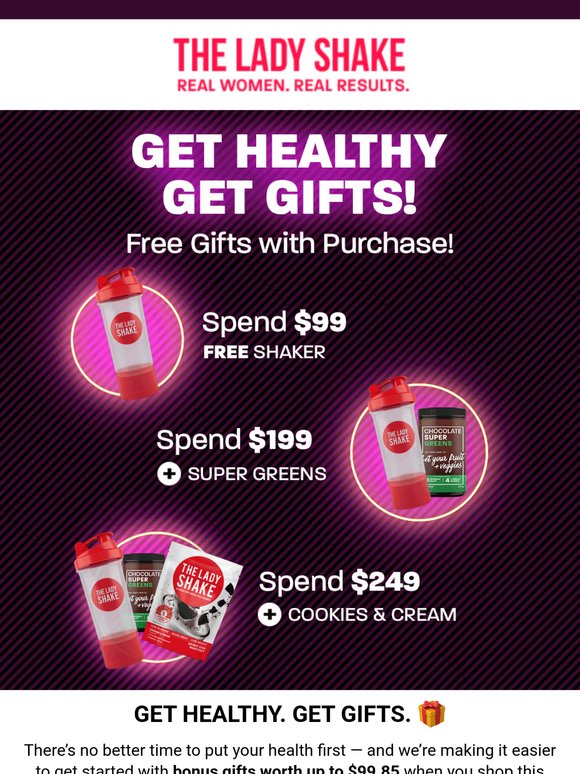 Get Healthy. Get Gifts. Starts Now 🎁