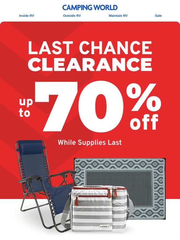 Last Chance: Clearance Up to 70% Off