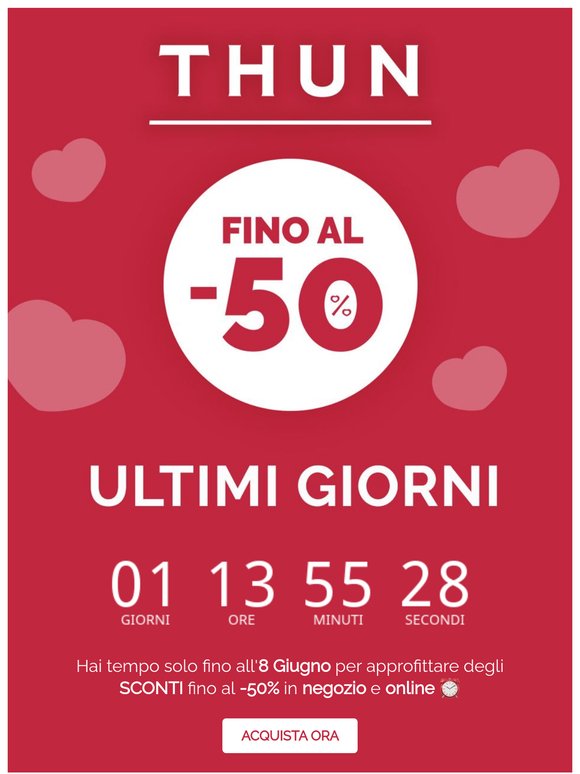 SCONTI solo fino all'8 Giugno  ⏰