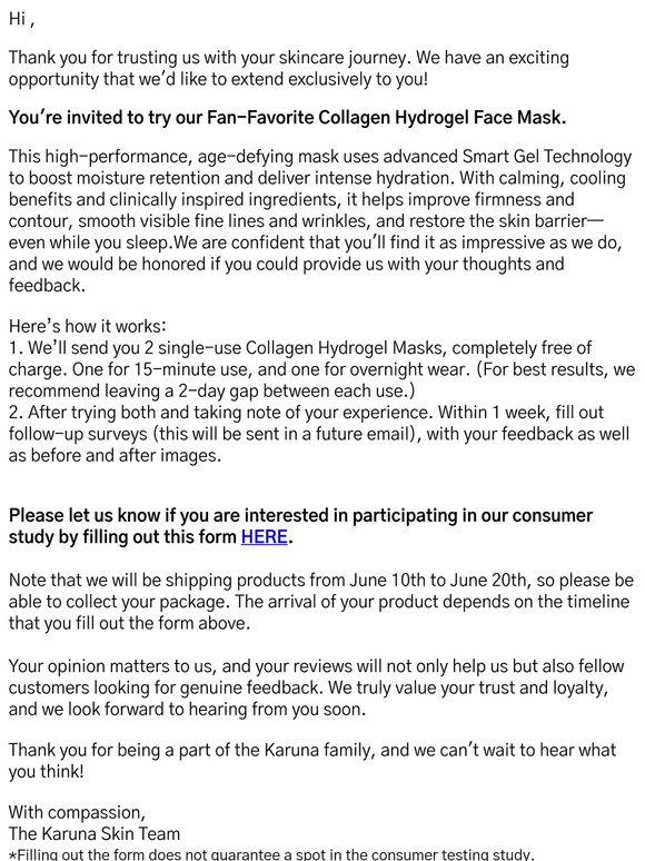 Exclusive Invited: Experience Our Hydrogel Face Mask - On Us 💖