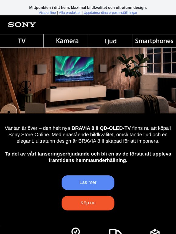 Nu är den här! Nya BRAVIA 8 II – Tillgänglig att köpa nu i Sony Store Online
