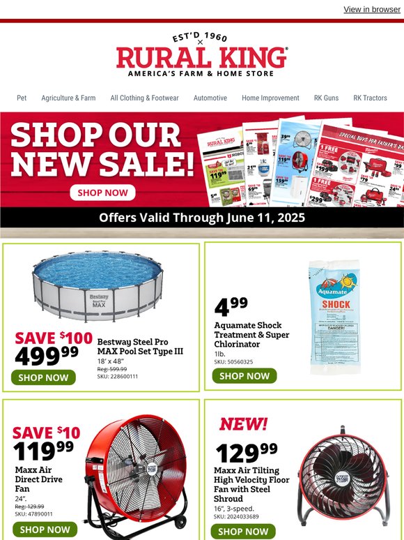 Pools, Pool Accessories & Cooling Savings to get Your Summer Started!