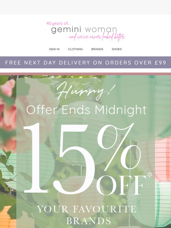 Don't Miss Out: 15% OFF ENDS MIDNIGHT 🌙