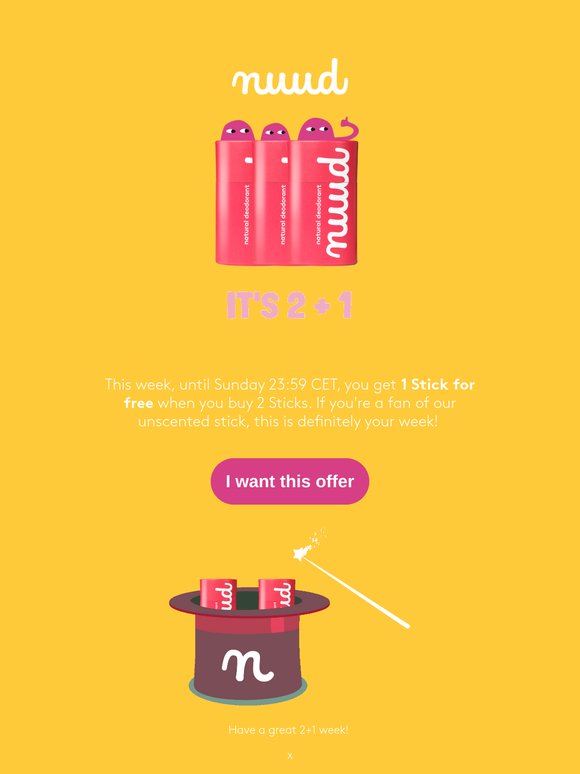 3 sticks for the price of 2
