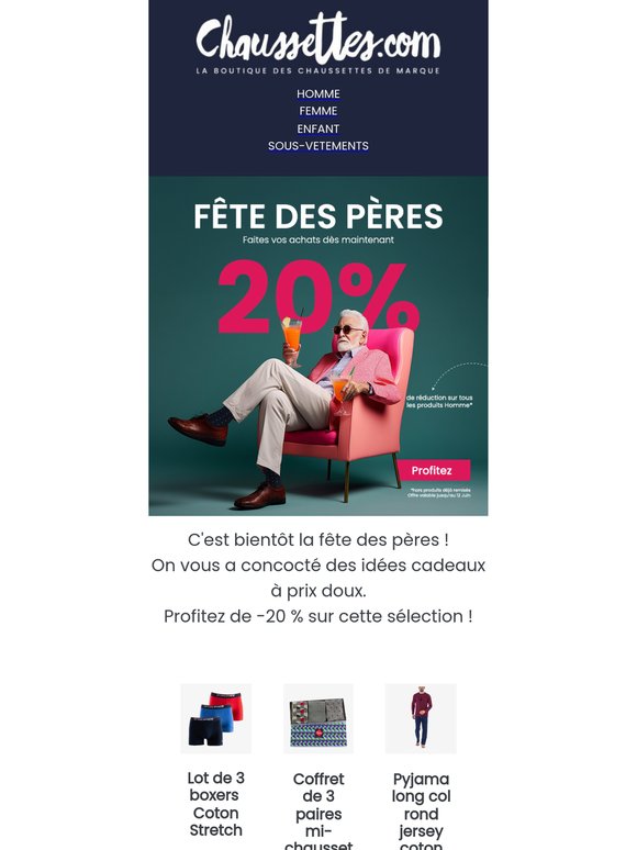 🎁 -20% pour faire plaisir à Papa cette semaine