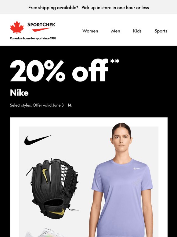 Unlock 20% off Nike 🔒 at Big Chek Event