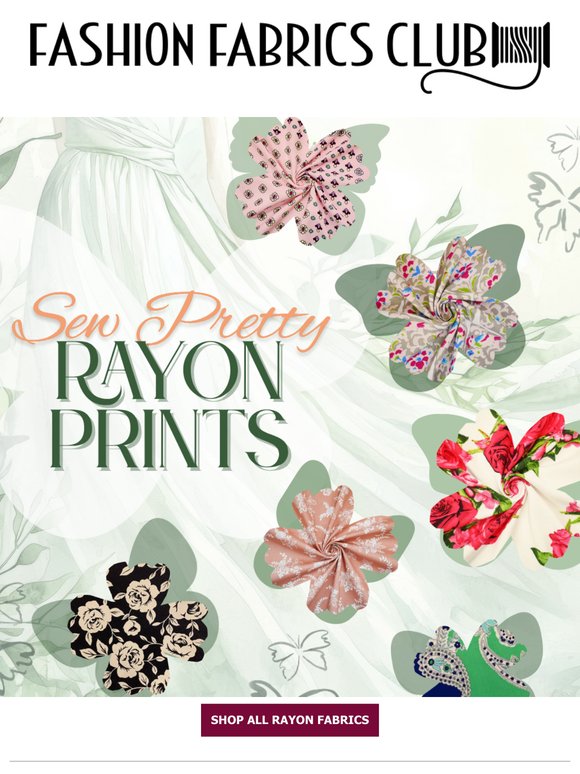 Printed Rayon Fabrics for Dresses, Tops & Summer Makes