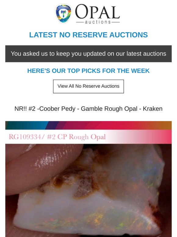 💎 Opal Auctions Finishing Soon