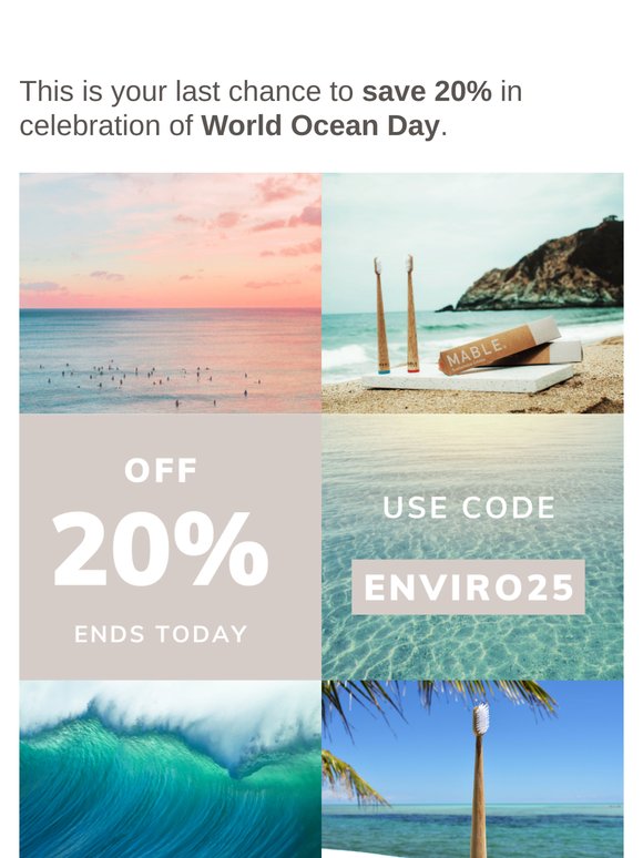 Final Wave: 20% Off Ends Tonight 🌊