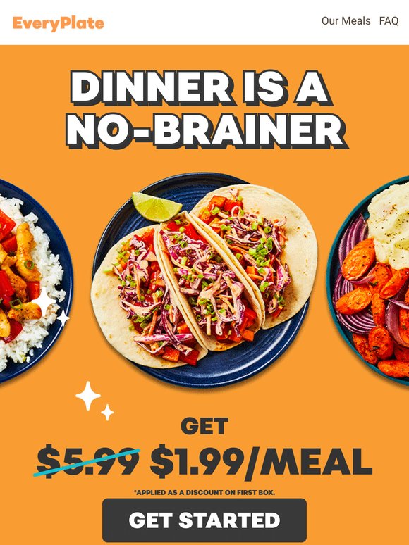 Meals you want to eat, for just $1.99