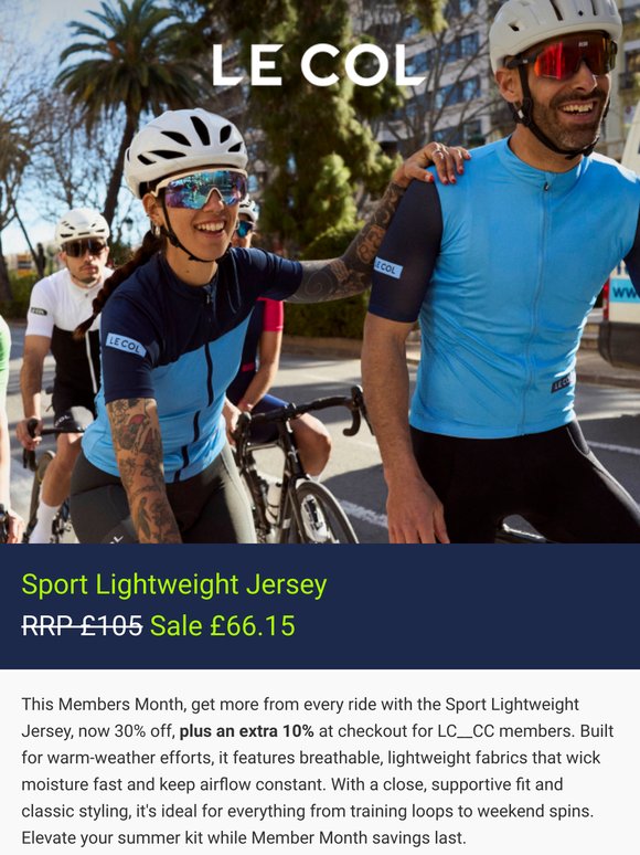 LC__CC Members: Sport Lightweight Jersey Only £66.15