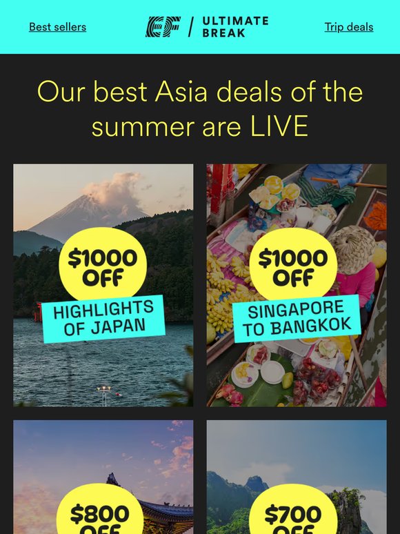 Deals up to $1000 off Asia JUST DROPPED 😱🍜🗼
