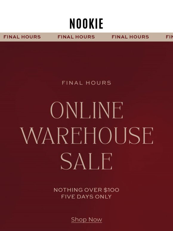 Now or never: SALE ends soon