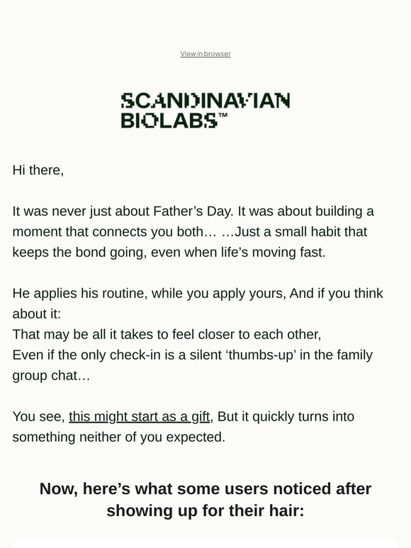It was never just about Father’s Day, friend