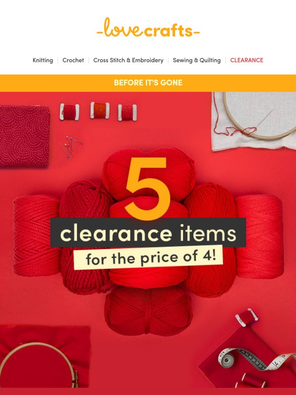 Clearance sale continues - buy 4, get the 5th FREE❗