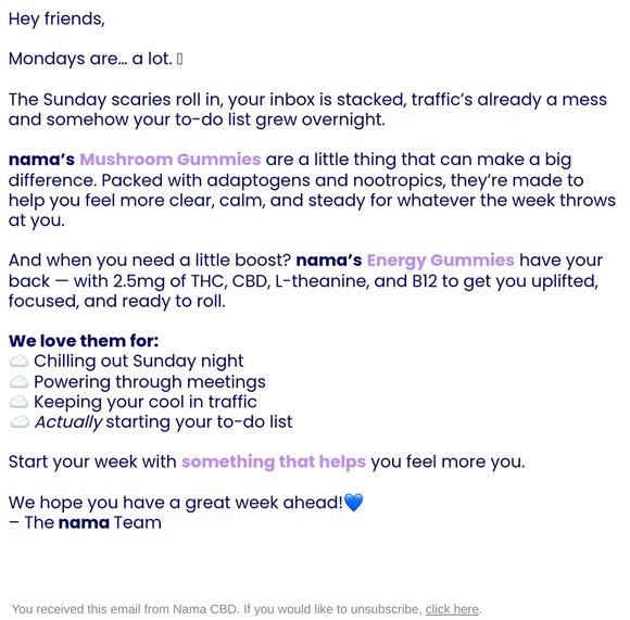 For smoother Mondays (and everything else)😊☁️💜