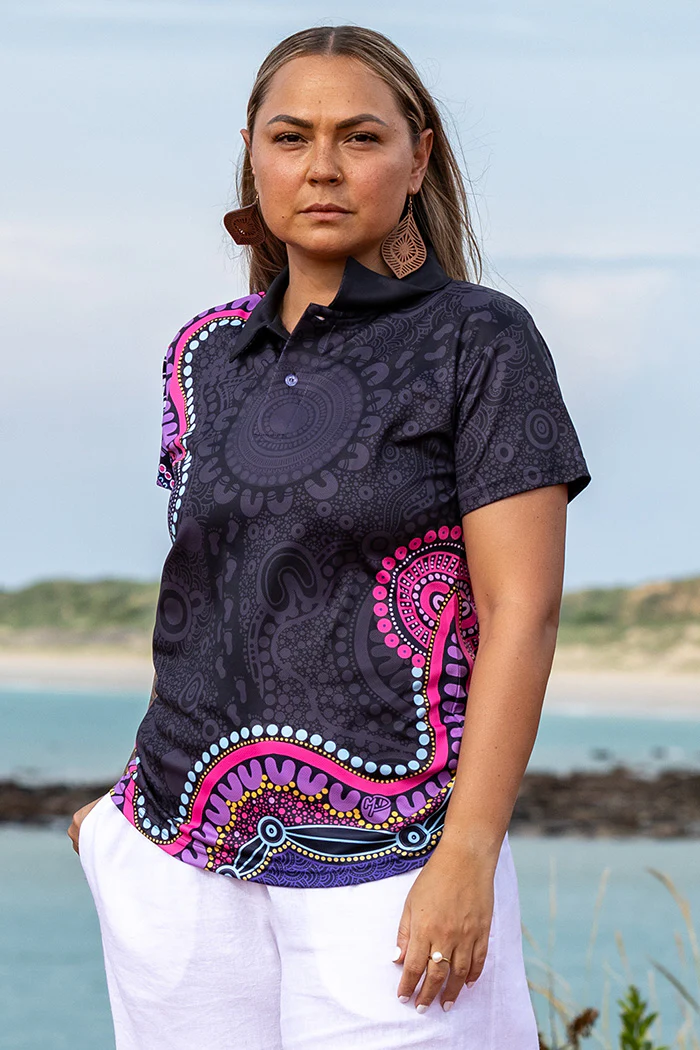 Image of Muru To Our Biriwal (Pathway To Our Future) NAIDOC 2025 Essence Women's Fitted Polo Shirt