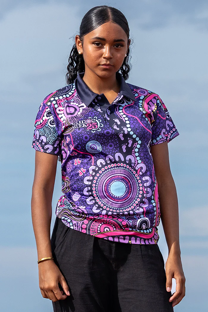 Image of Muru To Our Biriwal (Pathway To Our Future) NAIDOC 2025 Women's Fitted Polo Shirt