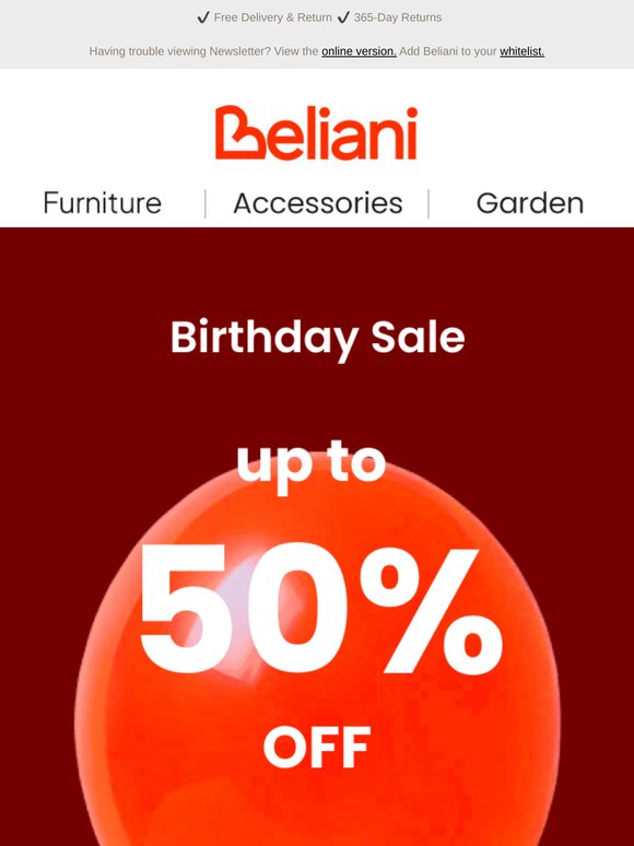 Birthday Sale alert: up to 50% OFF sitewide 🔥