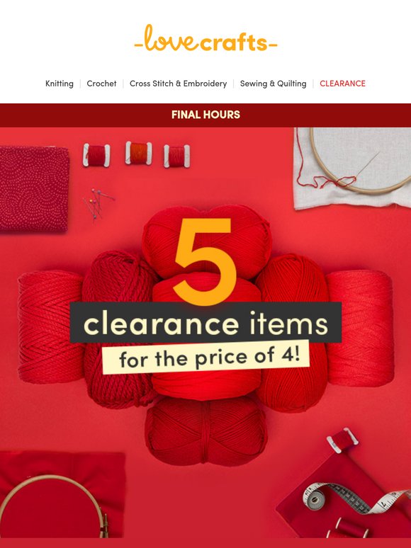 Get 5 for 4 in our clearance until MIDNIGHT ⌛️