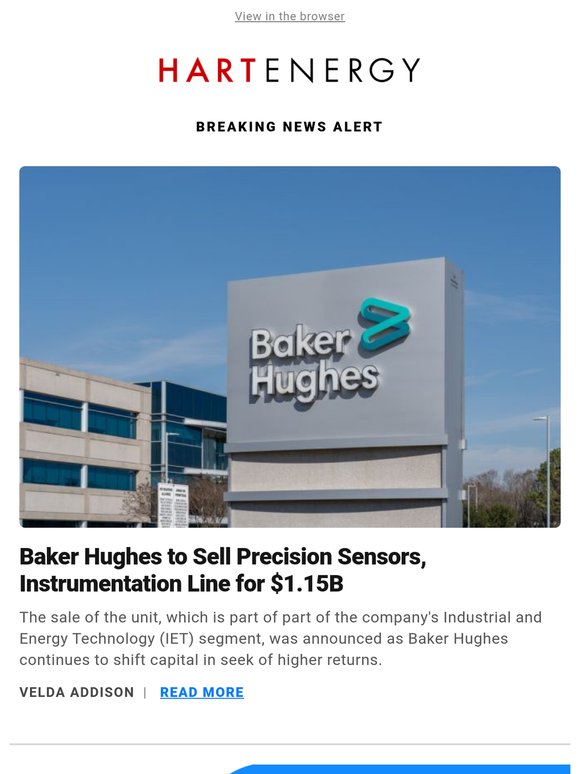 Breaking News: Baker Hughes to Sell Precision Sensors, Instrumentation Line for $1.15B
