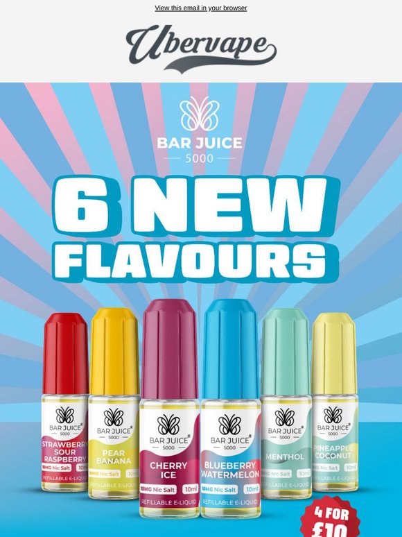 Brand-New: 6 New Bar Juice 5000 Flavours