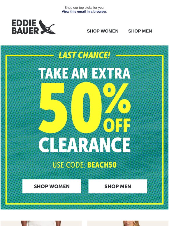 LAST CHANCE! Extra 50% Off Clearance!