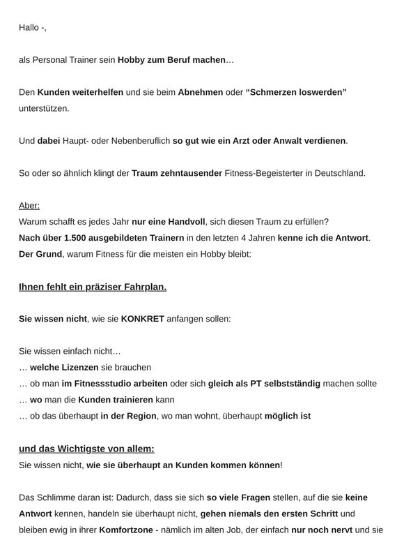 Nebenberuflich 3.000€ als Personal Trainer?