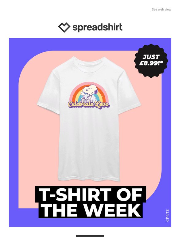 £8.99 for the Peanuts Pride 🏳️‍🌈 T-Shirt of the week