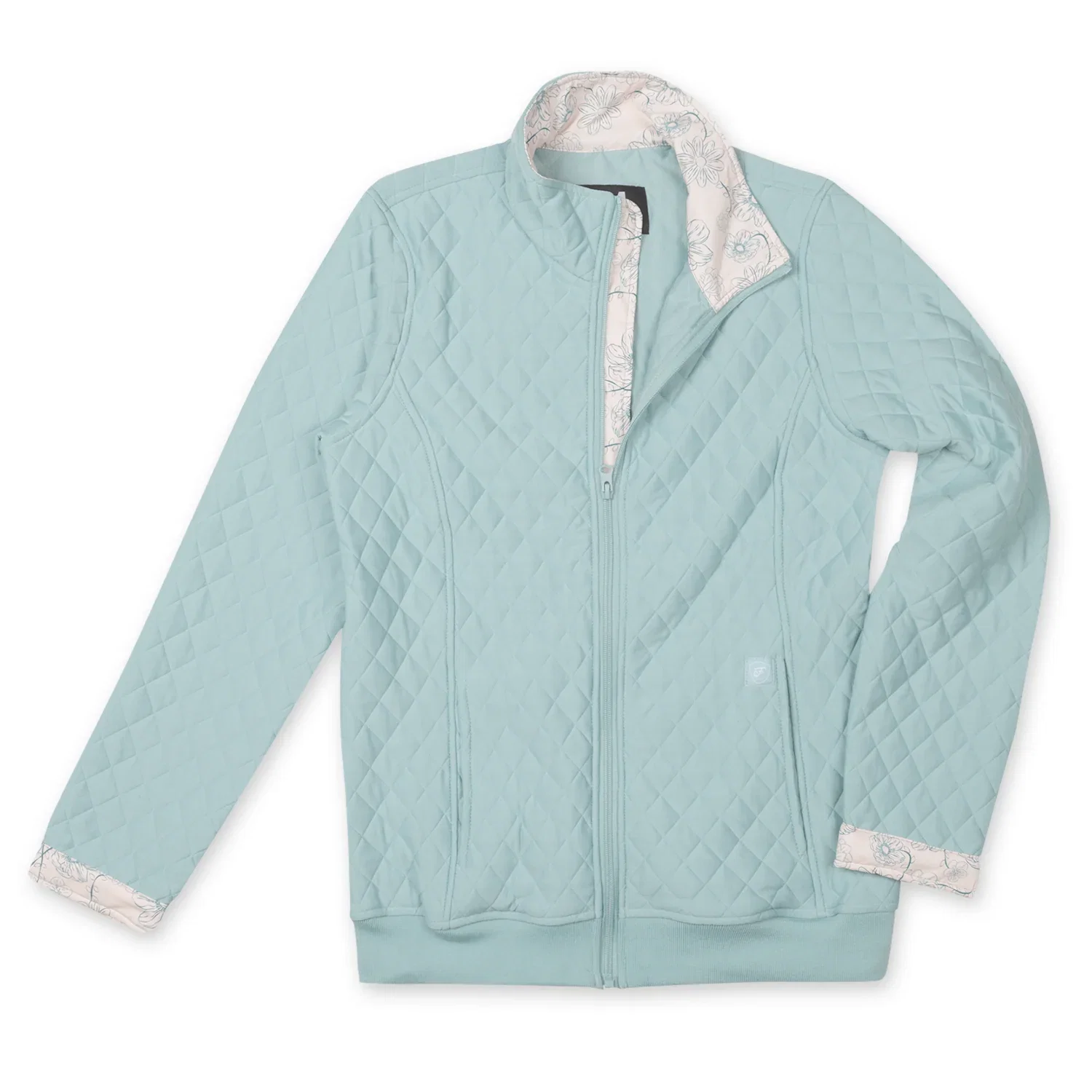 Image of Quilted Full Zip Sweater