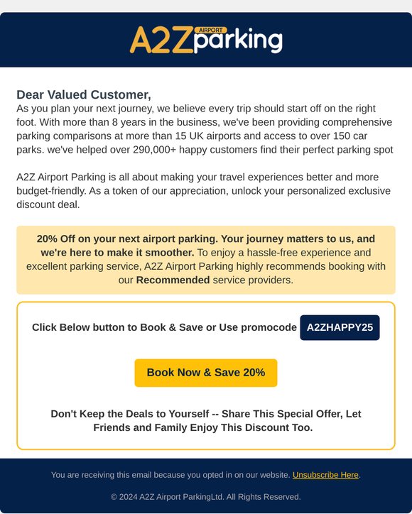 Your Next Airport Parking ? Exclusive 20% Parking Discount on Us!
