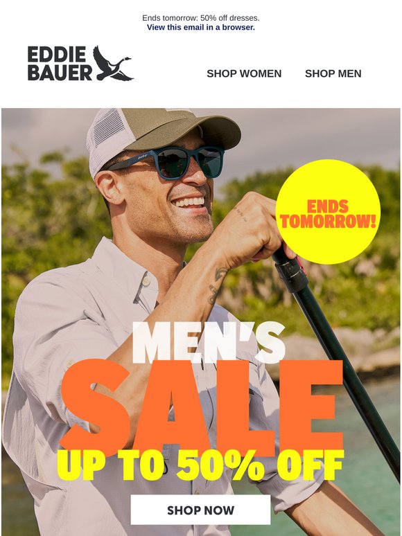 ENDS TOMORROW! Men's Sale - Up To 50% Off