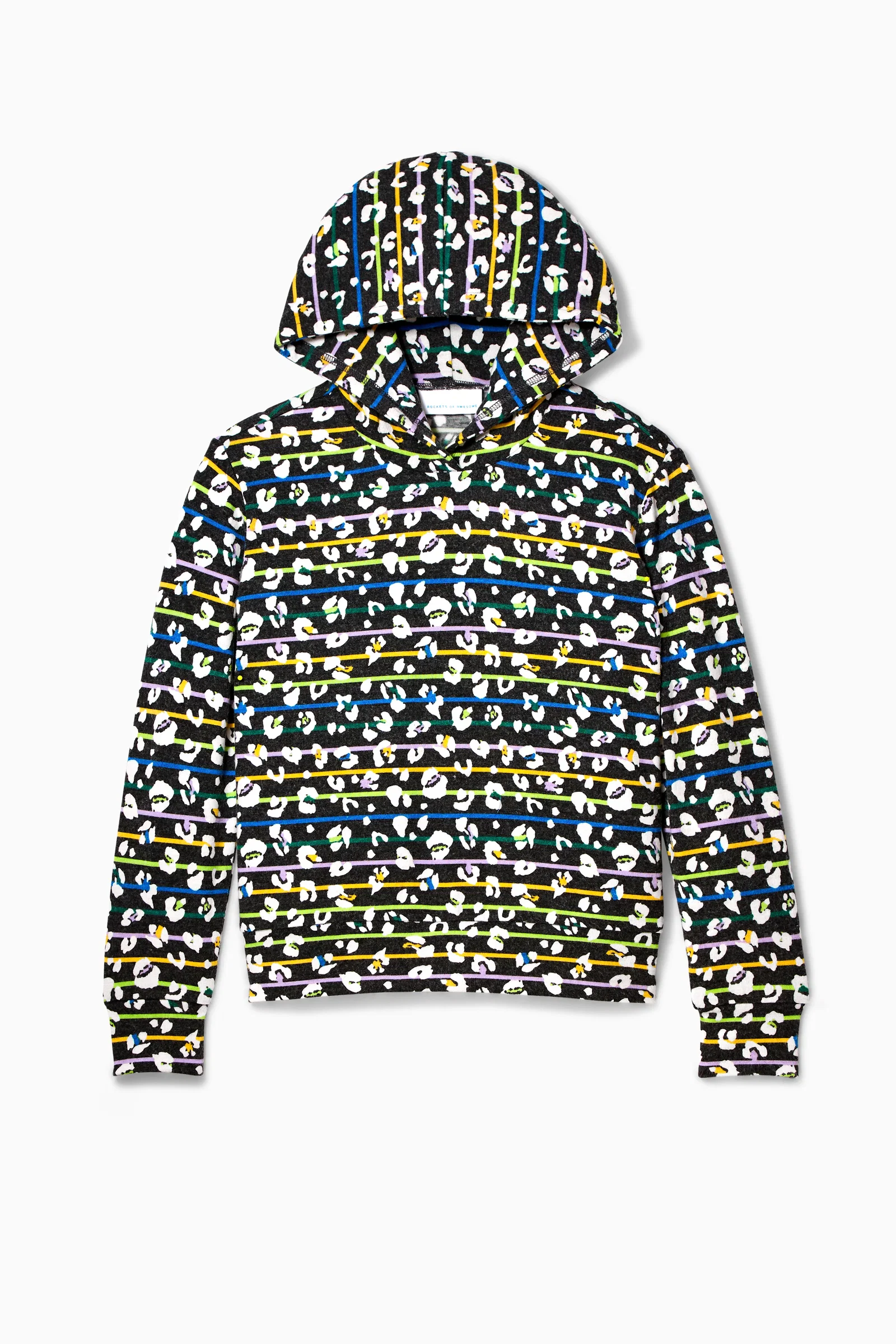 Image of Rainbow Stripe Leopard Crazysoft Hoodie