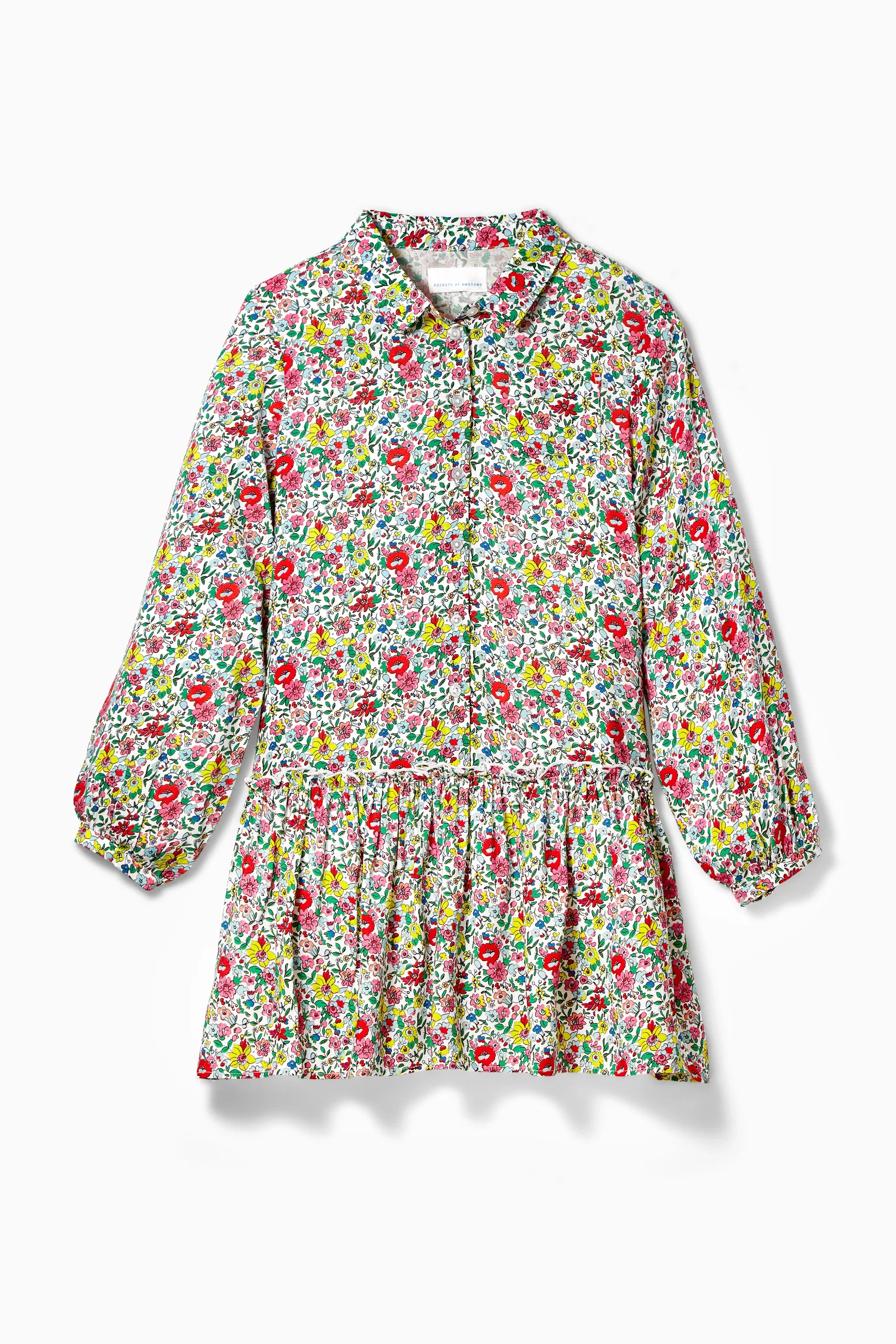 Image of Floral Shirt Dress