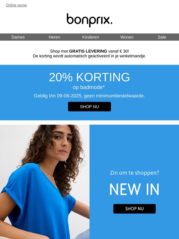 Laatste dag: 20% korting op badmode 👙