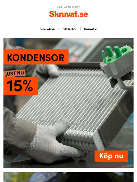 15% rabatt på kondensor