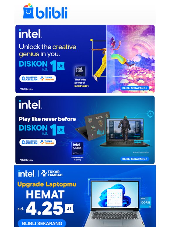 💻Tukar Tambah Laptop Lama, Dapatkan Laptop Intel Baru Hemat s.d. 4.25 Juta👇