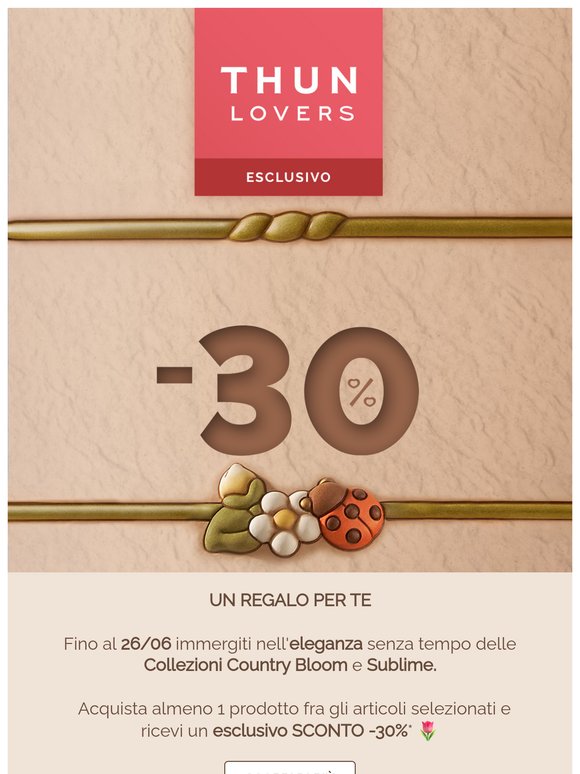 -30% SCONTO in regalo 🌷